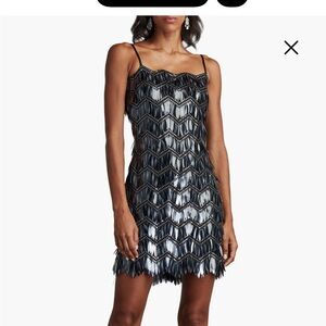 New Black Sequin Slip Dress